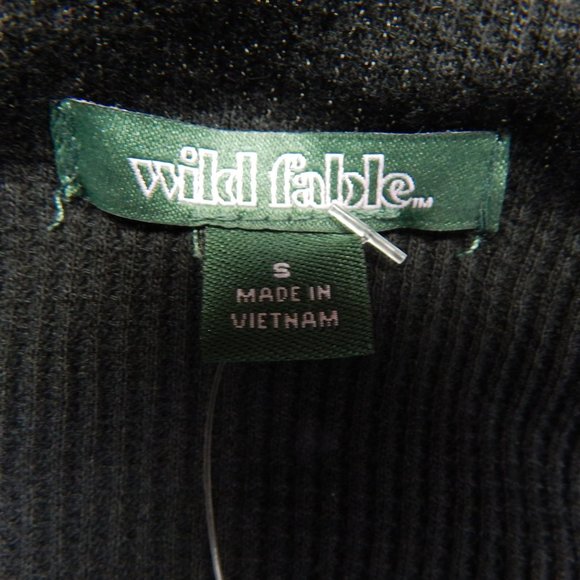 Wild Fable Long Sleeve Mini Fit and Flare Dress Women's Black Size S - Picture 7 of 10